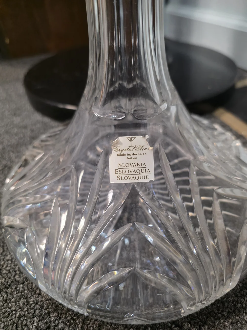 Crystal Clear From Slovakia  Glass Ships Captain Decanter